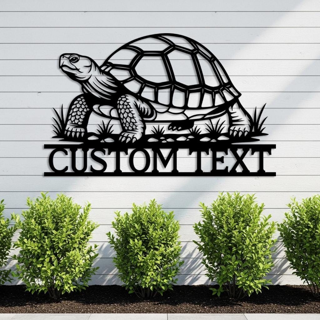 Custom Tortoise Metal Sign