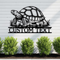 Custom Tortoise Metal Sign