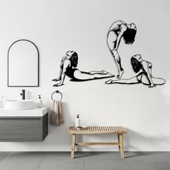 Yoga Woman Metal Wall Art