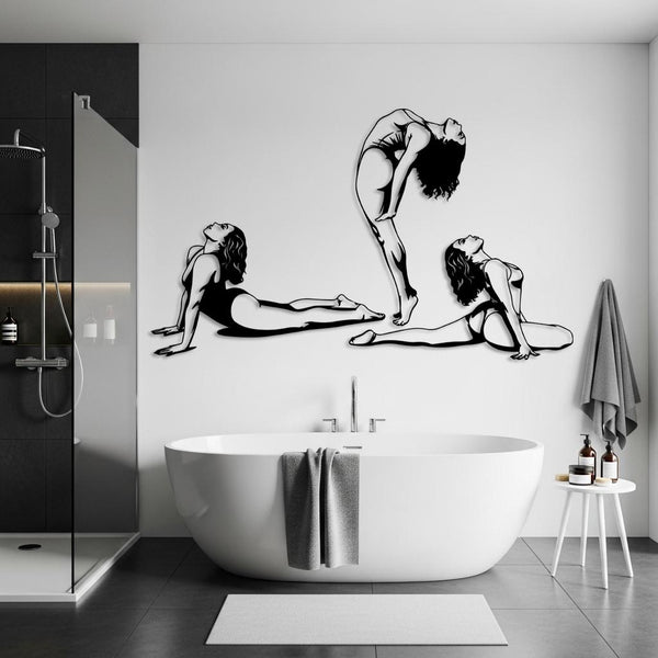 Yoga Woman Metal Wall Art