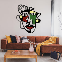 Modern Picasso Face Metal Walll Art