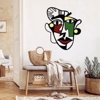 Modern Picasso Face Metal Wall Art