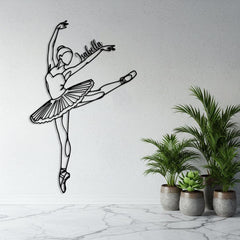 Personalized Ballerina Metal Wall Art