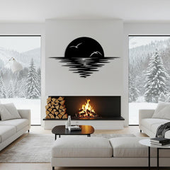 Metal Coastal Living Room Decor