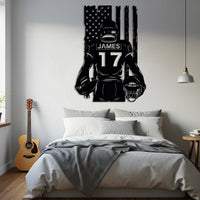 Custom Football Player Metal Wall Art