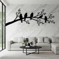 Birds on Branch Metal Wall Art