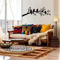 Birds on Branch Metal Wall Art