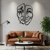 Drama Face Metal Wall Art