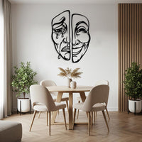 Drama Face Metal Wall Art