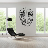 Drama Face Metal Wall Art