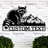 Custom Raccoon Metal Sign