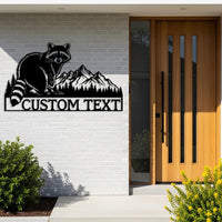 Custom Raccoon Metal Sign