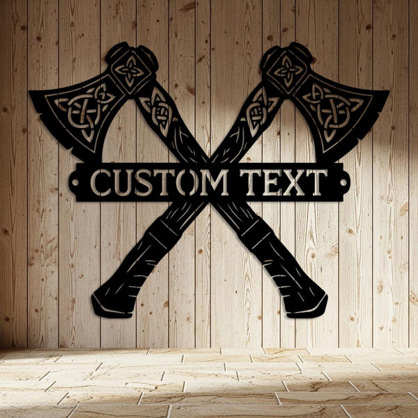 Custom Viking Axe Metal Sign