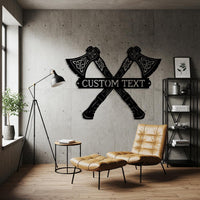 Custom Viking Axe Metal Sign