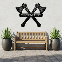 Custom Viking Axe Metal Sign