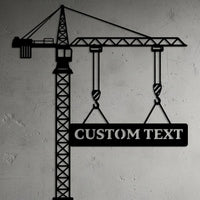 Custom Crane Metal Sign