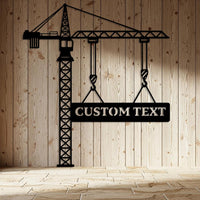 Custom Crane Metal Sign