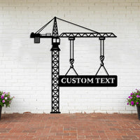 Custom Crane Metal Sign