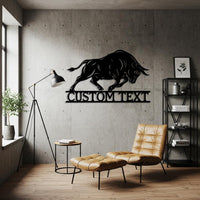 Custom Bull Metal Sign