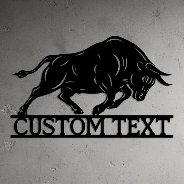 Custom Bull Metal Sign