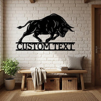 Custom Bull Metal Sign
