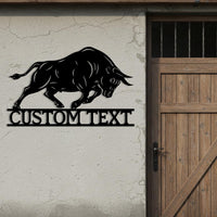 Custom Bull Metal Sign