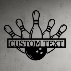 Custom Bowling Metal Sign
