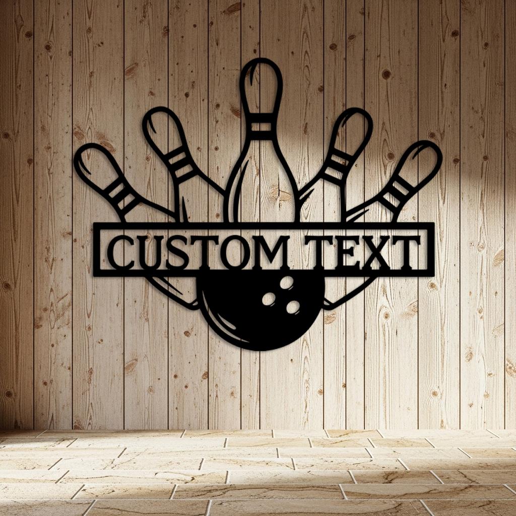 Custom Bowling Metal Sign