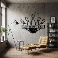 Custom Bowling Metal Sign