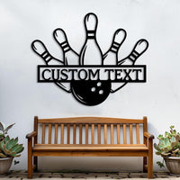 Custom Bowling Metal Sign