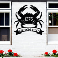 Custom Crab Metal Sign