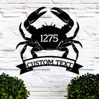 Custom Crab Metal Sign