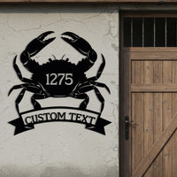 Custom Crab Metal Sign