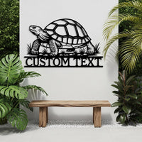 Custom Tortoise Metal Sign