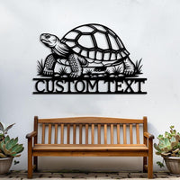 Custom Tortoise Metal Sign