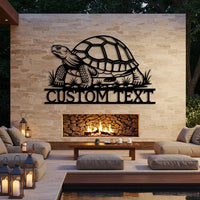 Custom Tortoise Metal Sign