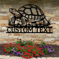 Custom Tortoise Metal Sign