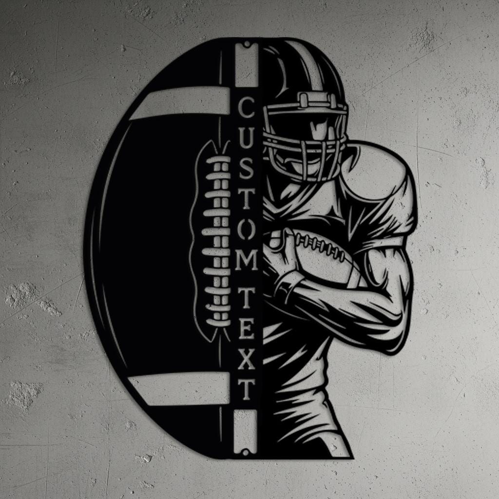 Custom Football Name Sign