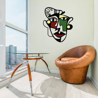 Modern Picasso Face Metal Wall Art