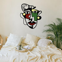 Modern Picasso Face Metal Wall Art