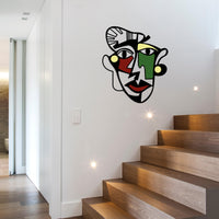 Modern Picasso Face Metal Wall Art