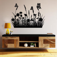 Butterfly Flower Metal Wall Art