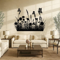 Butterfly Flower Metal Wall Art