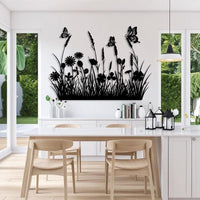 Butterfly Flower Metal Wall Art