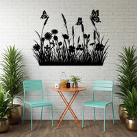 Butterfly Flower Metal Wall Art