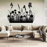 Butterfly Flower Metal Wall Art