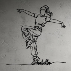 Personalized Hip Hop Dancer Metal Wall Art
