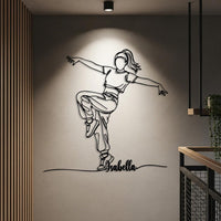 Personalized Hip Hop Dancer Metal Wall Art