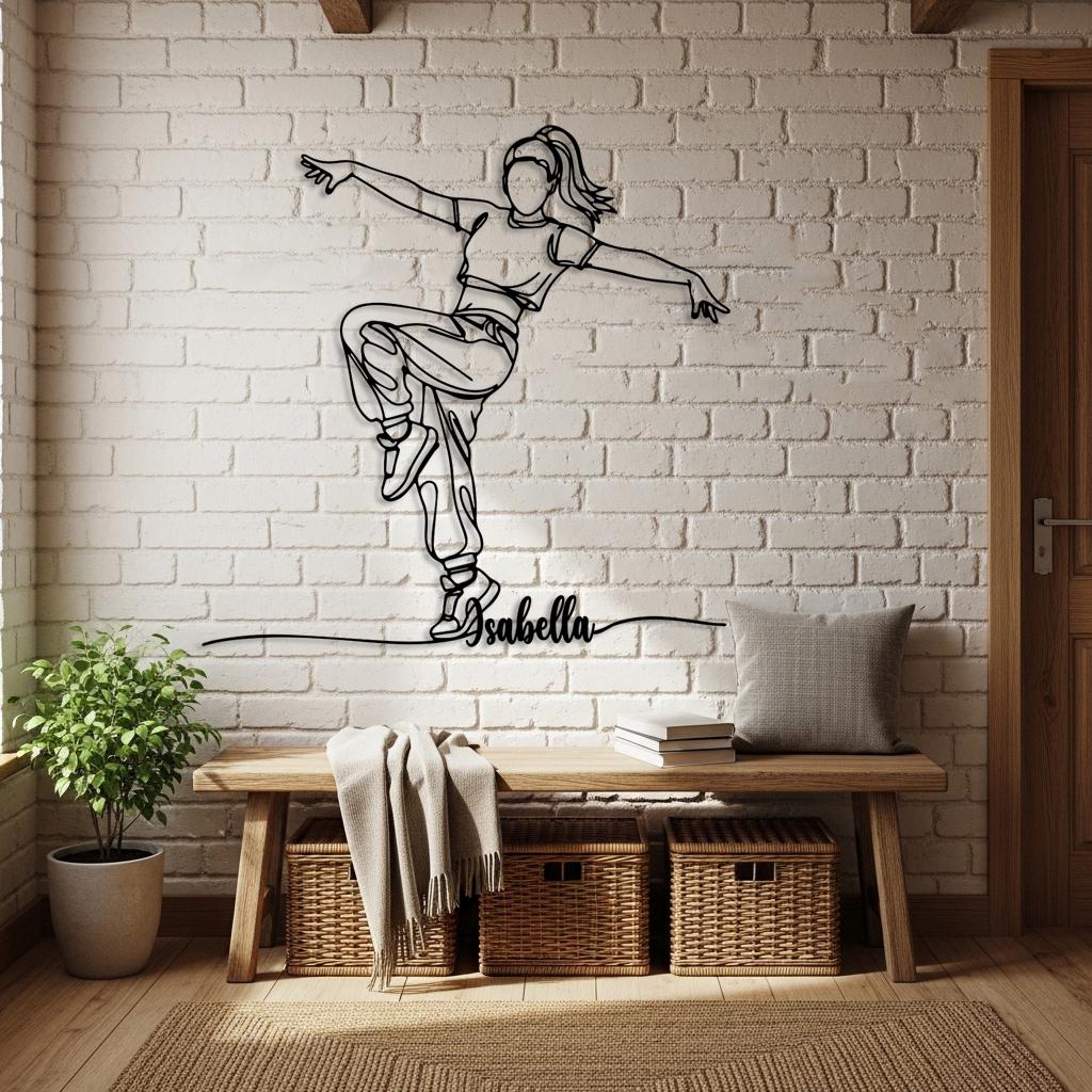 Personalized Hip Hop Dancer Metal Wall Art
