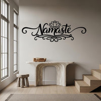 Namaste Wall Art with Lotus Flowers